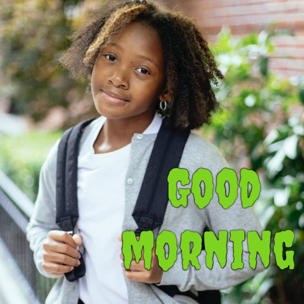 A beautiful west indies girl having bag and sweeter looking like a funny girl good morning image