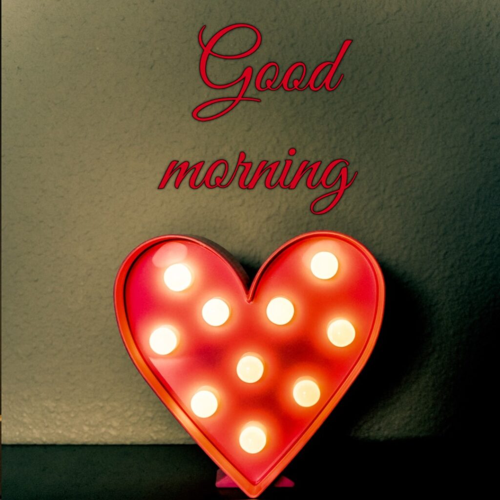 A beautiful heart kepting on the wall looking like a lovely good morning images