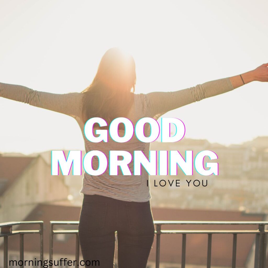 A beautiful girl had standed in front of sunlight in this morning looking like a good morning images free download
