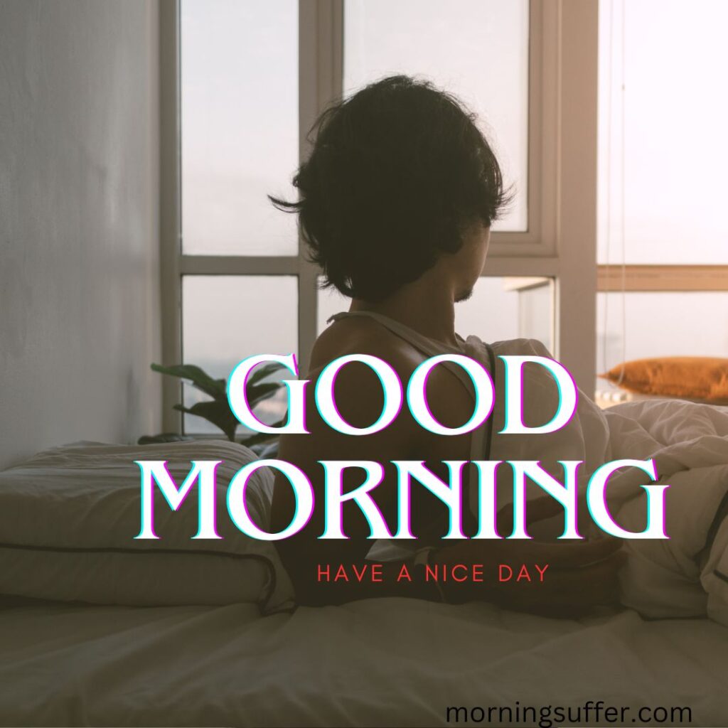 A boy is waking up in the morning looking like a good morning images free download