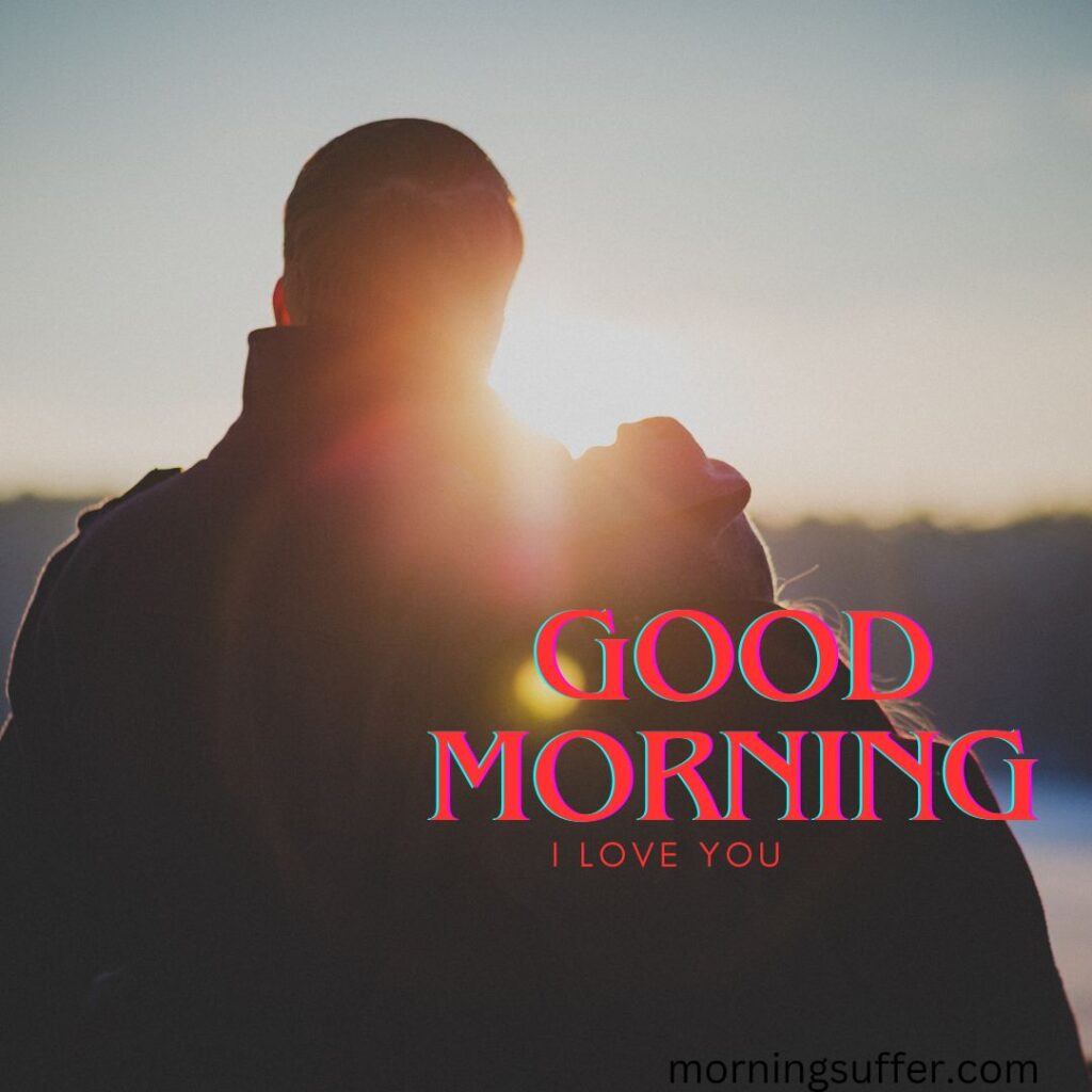 A beautiful couple hugging each other in the morning time looking like a good morning images free download