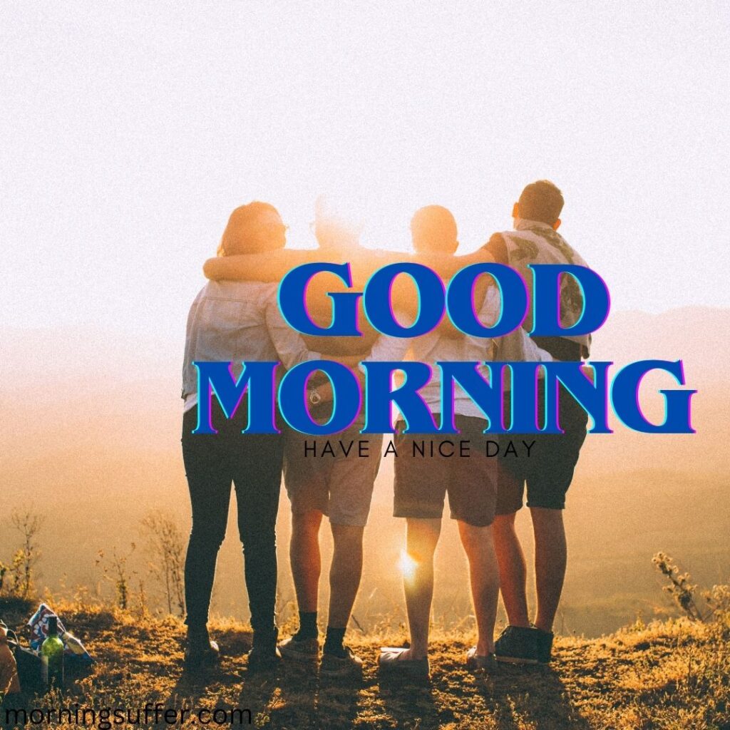 A multiple friends is walking in the morning looking like a good morning images free download
