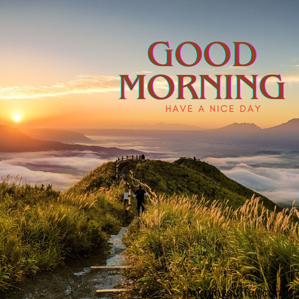 A beautiful mountain nature and sun is rising looking like a good morning images free download
