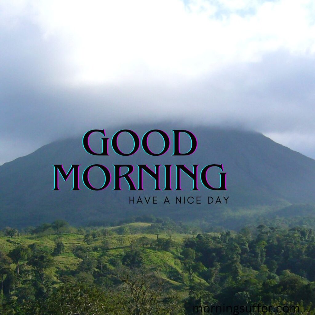 A beautiful mountain and cloudy nature looking like a good morning images free download